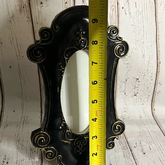 Tracy Porter Hand Painted Black Gold Scroll Design Picture Frame Whimsigoth - Picture 6 of 7
